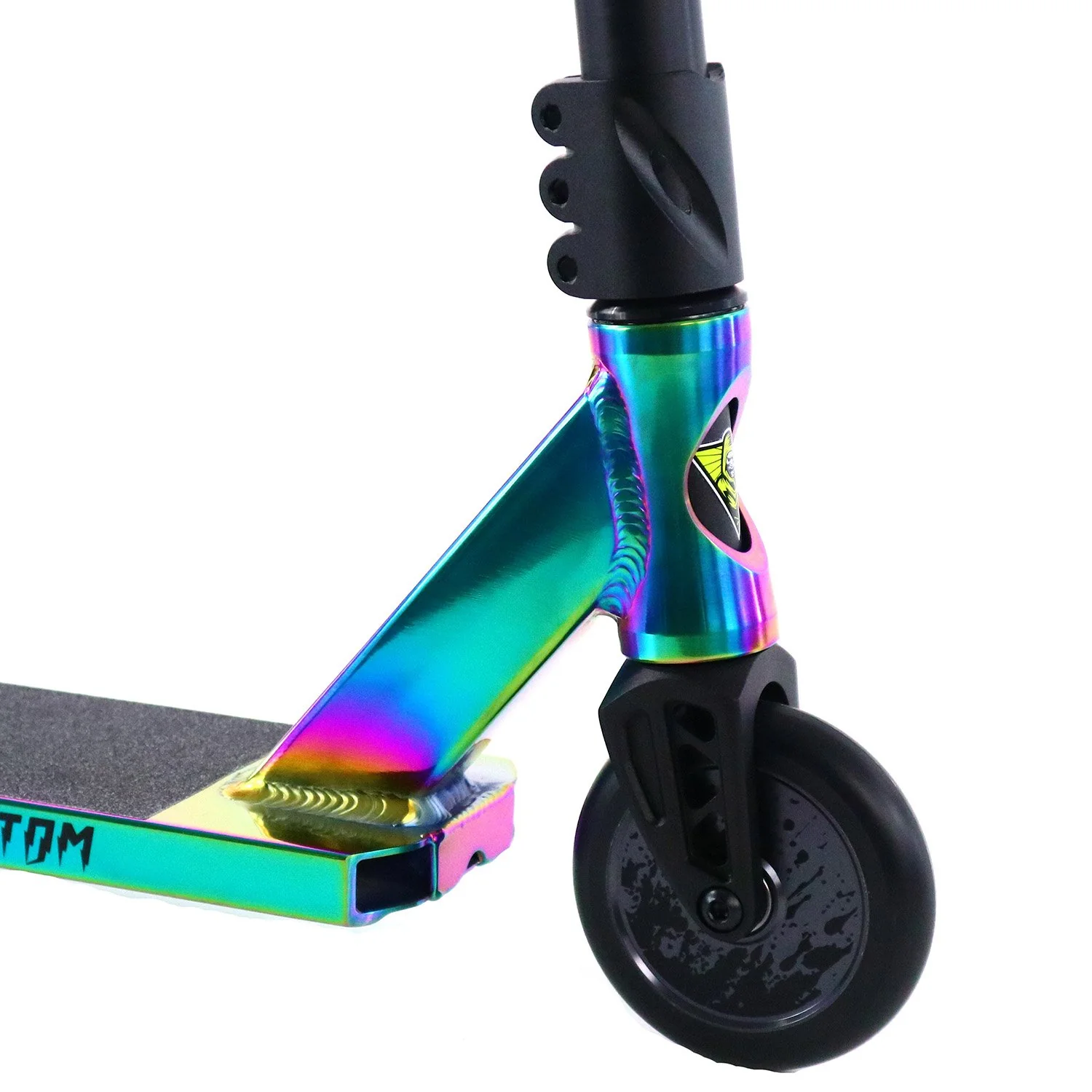 V2 Mayhem Phantom Pro Kick-Scooter Neo Chrome Oil Slick - Image 4