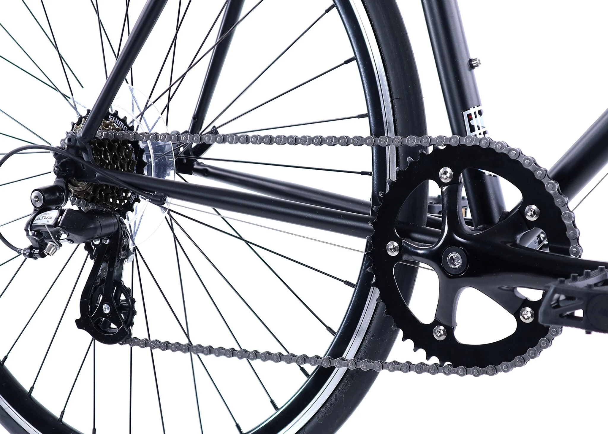 Golden Velo 7 Urban Commuter Bike Black - Image 5